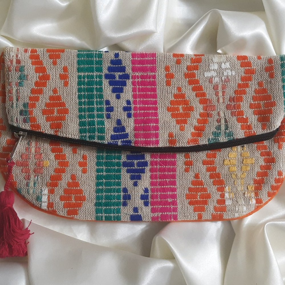 Casa Amarosa Fiesta Boho Snap Clutch Handbag